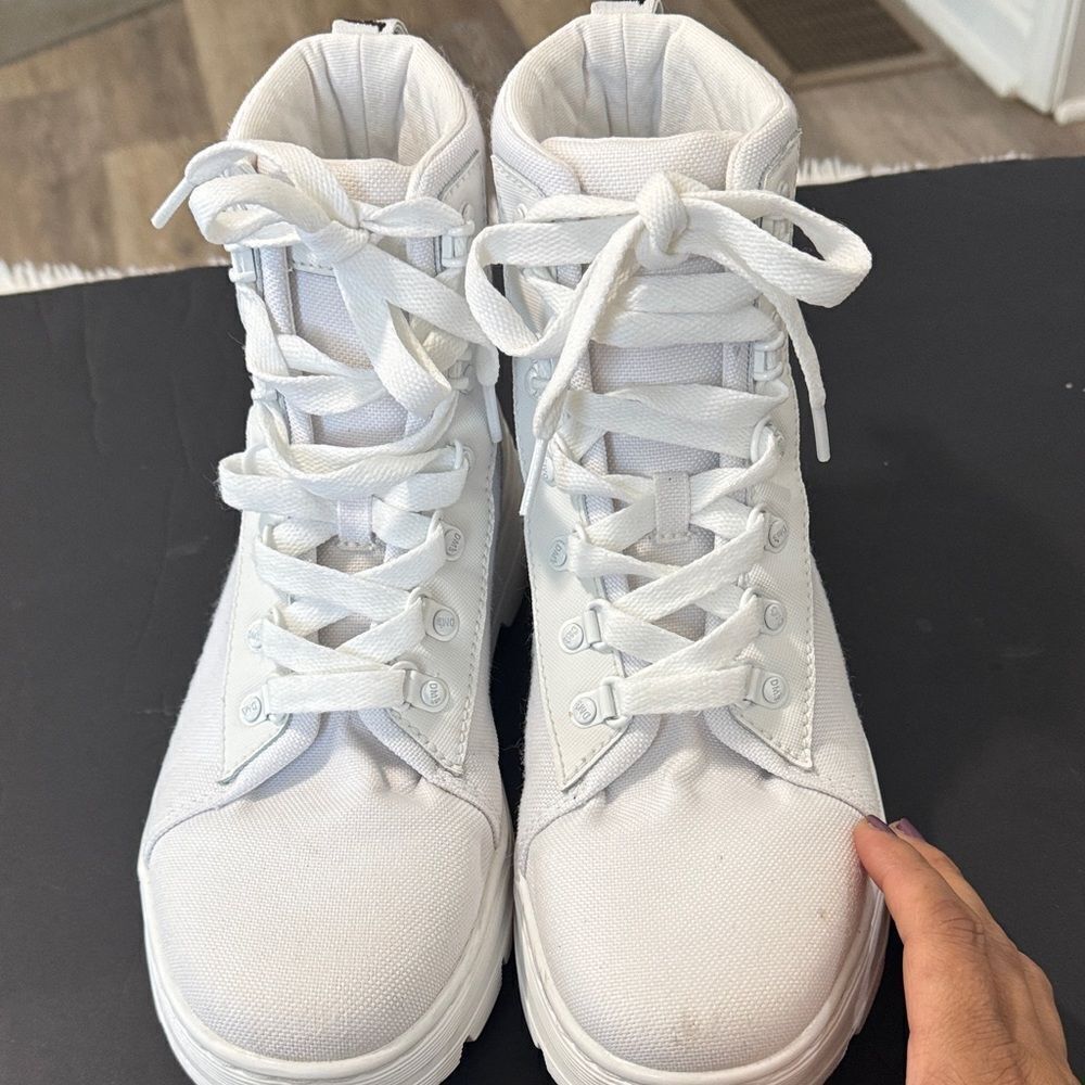 Dr. Martens White High-Top Sneakers Size 10